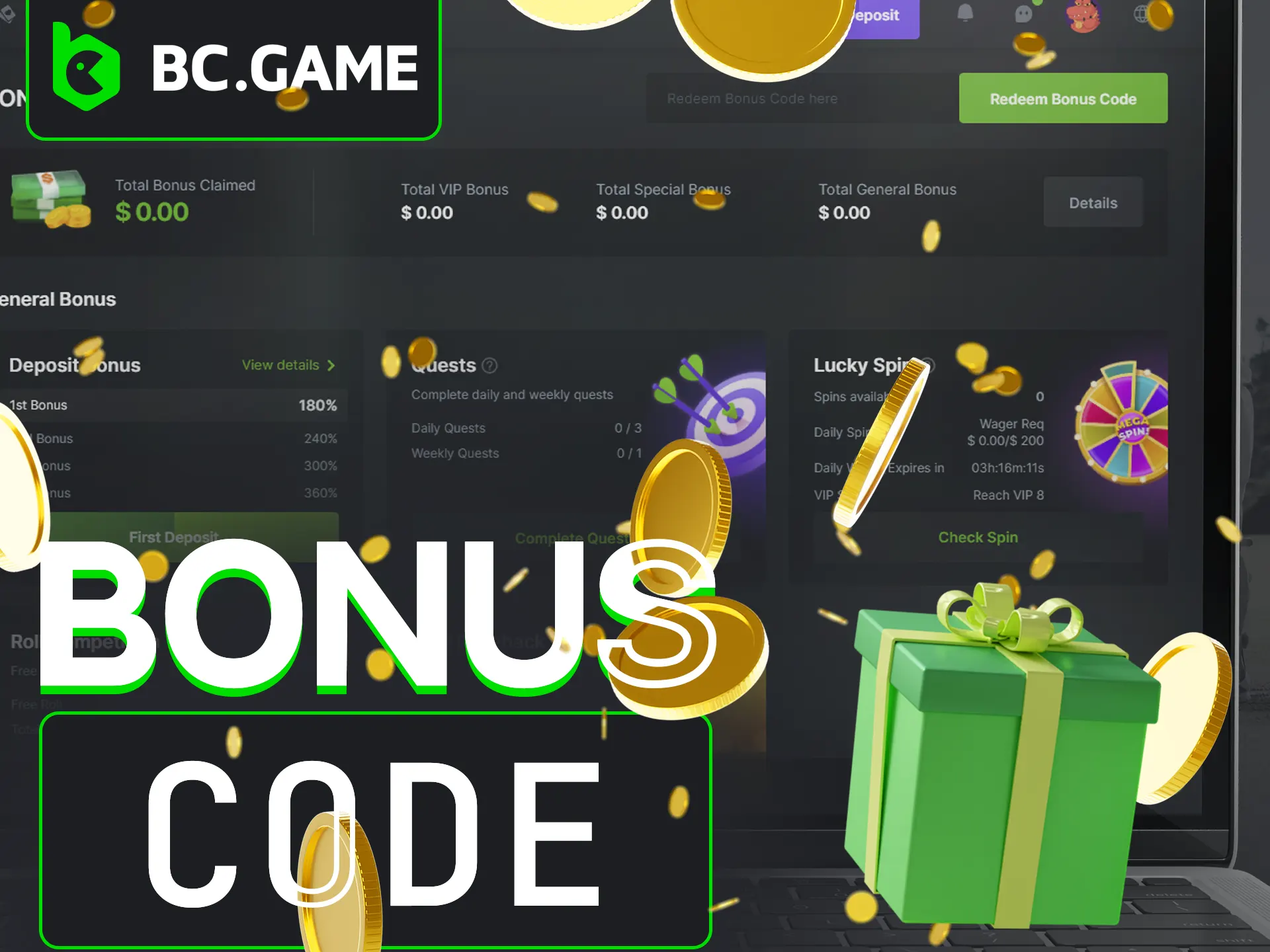 Get free coins with BC Game bonus codes.