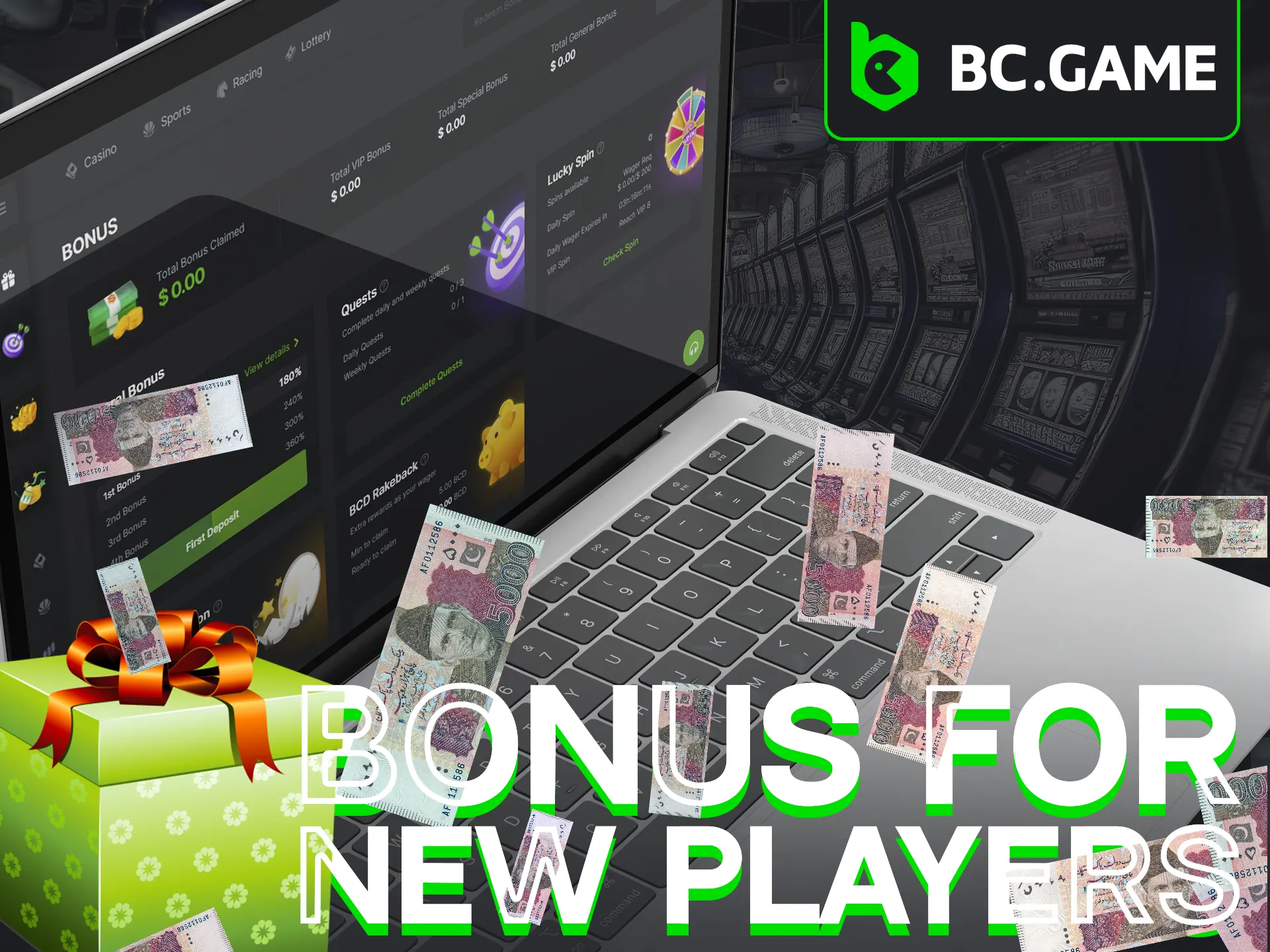 New players enjoy diverse bonus offers upon registration.