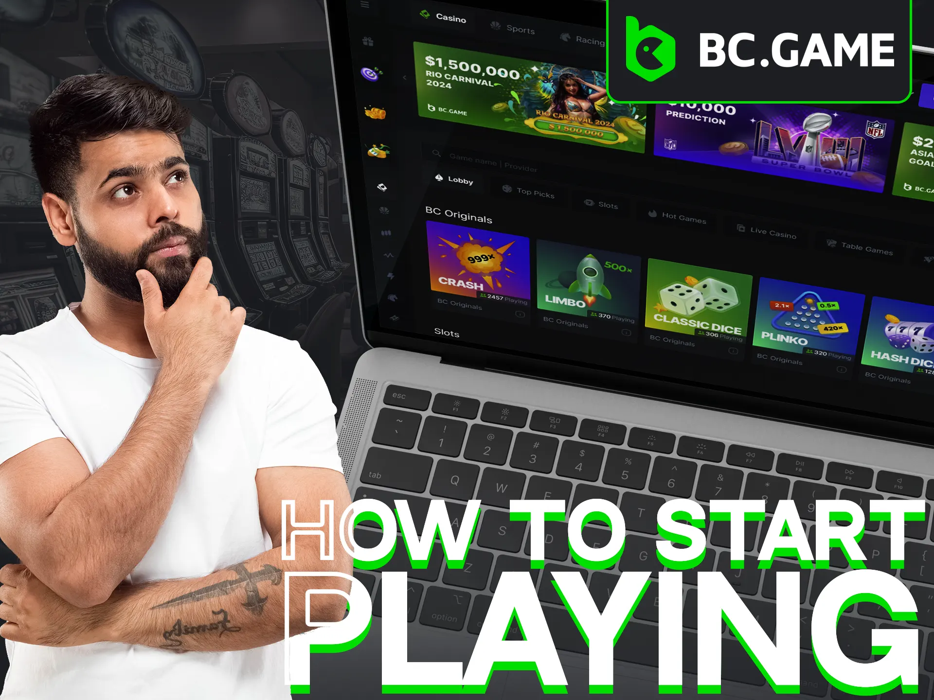 Begin playing at BC Game Casino with simple steps.