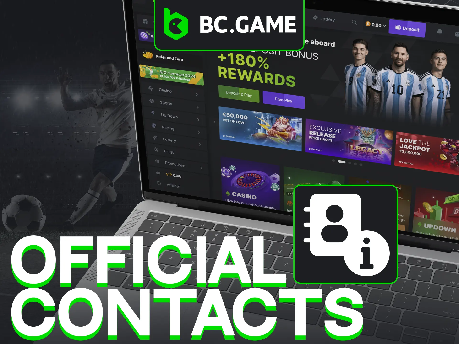 Contact BC Game through various channels provided.