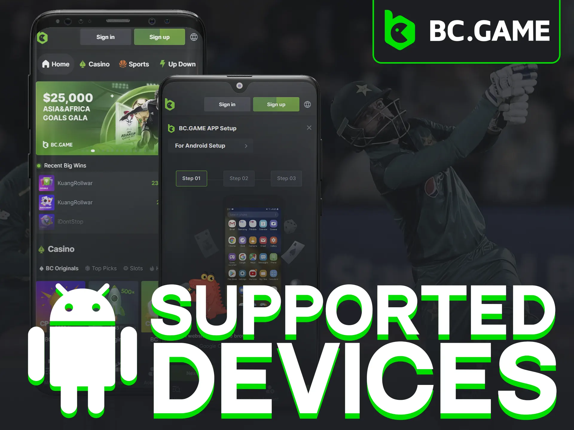 BC Game Android App supports various devices.
