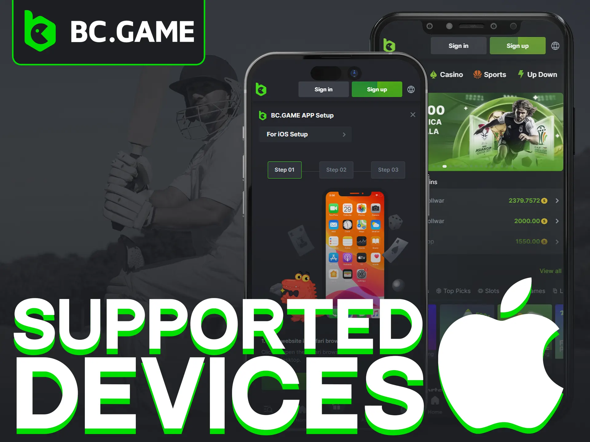 BC Game App compatible with updated at least to iOS 12 devices.