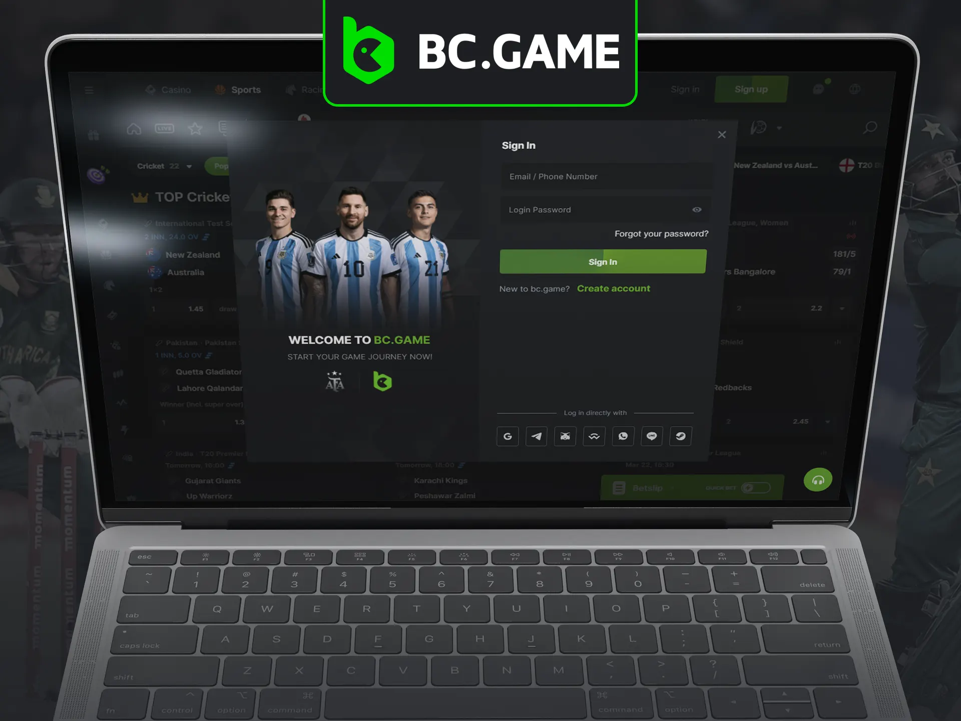 Log in to BC Game account easily.