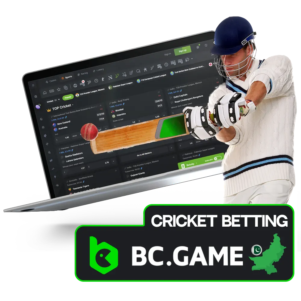 Bet on Cricket with BC Game in Pakistan.
