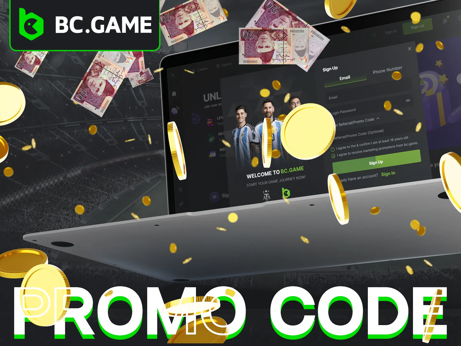 Enter promo code for great bonuses at BC Game.