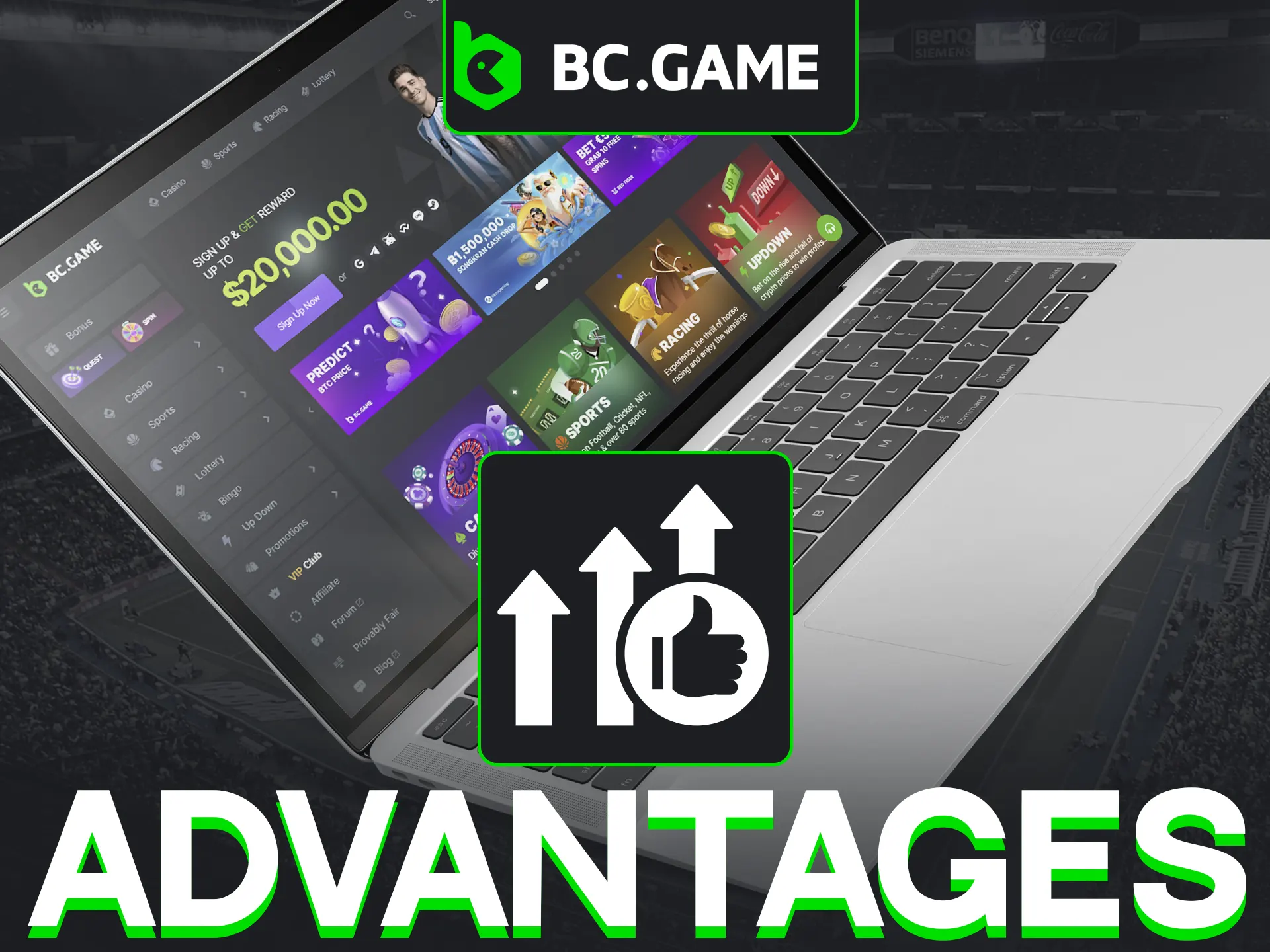 BC Game offers provably fair gaming, instant transactions, anonymity, and support.