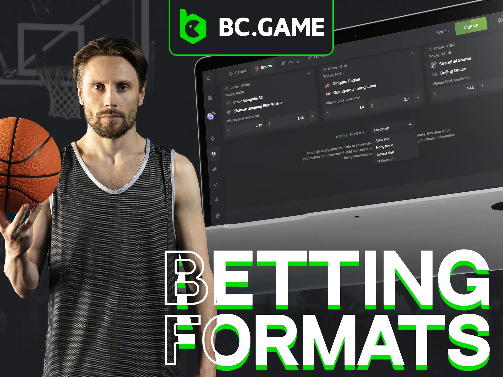 BC Game offers various basketball betting odds formats for convenience.