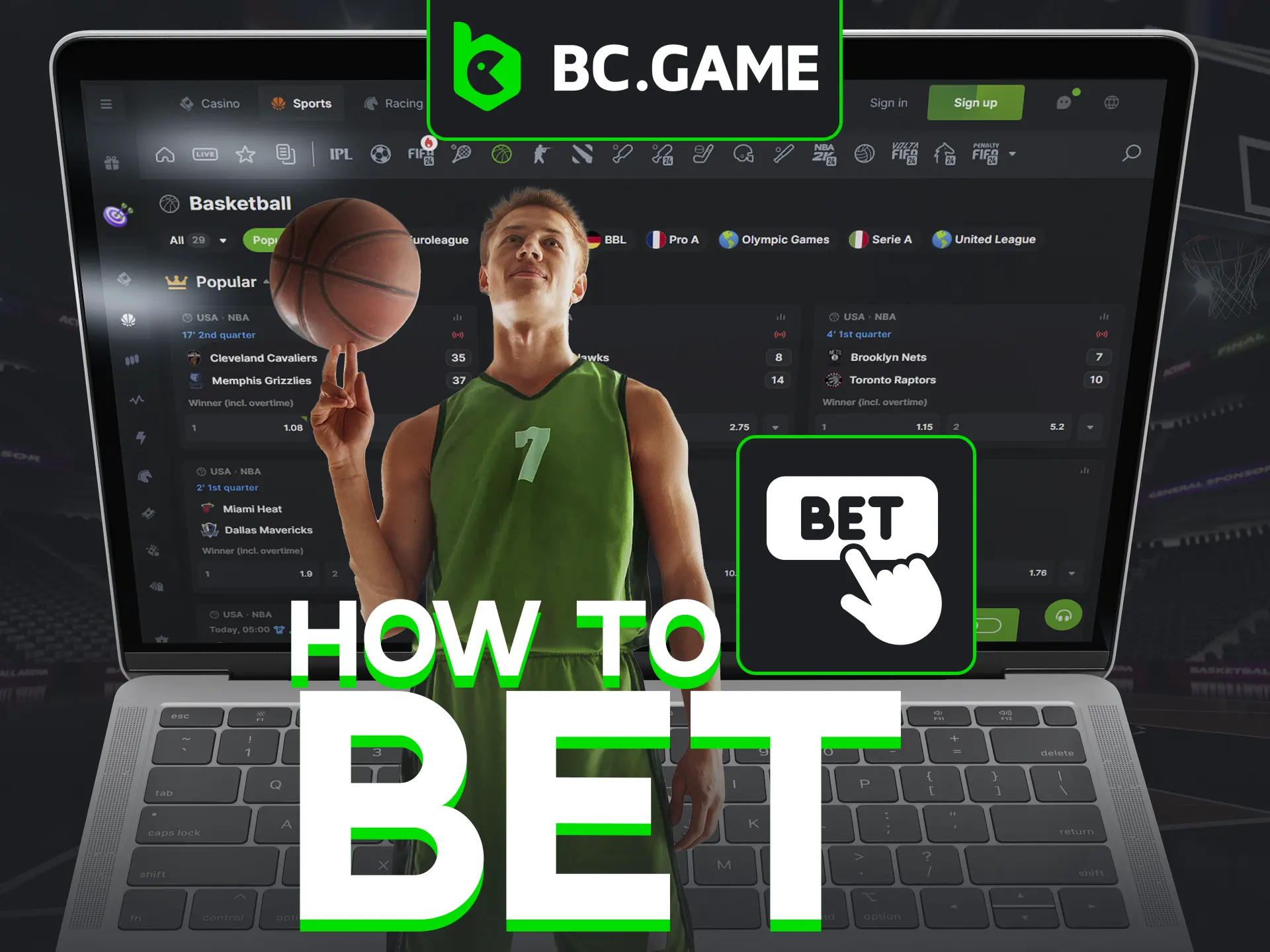 Bet on basketball easily at BC Game with these simple steps.
