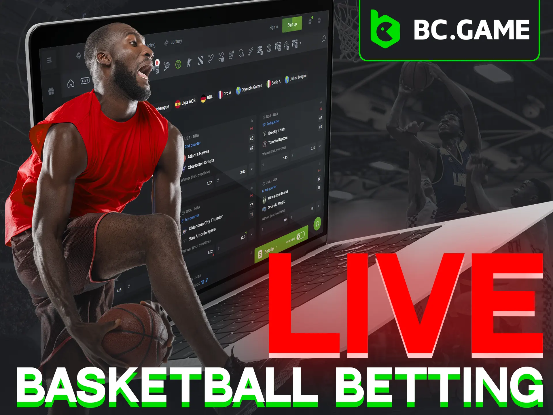 Bet live on basketball matches at BC Game.