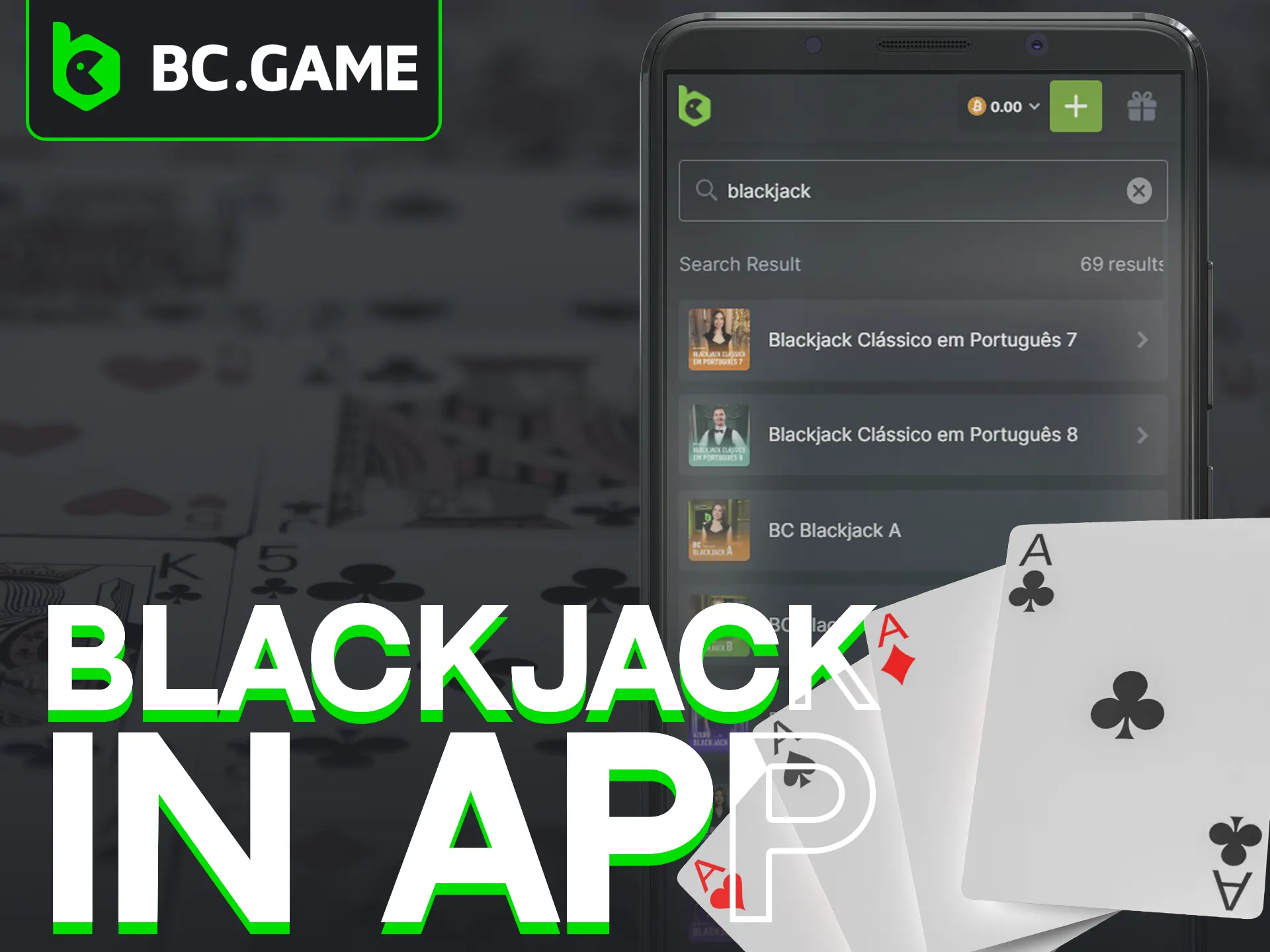 Play Blackjack on BC Game mobile site with any browser.