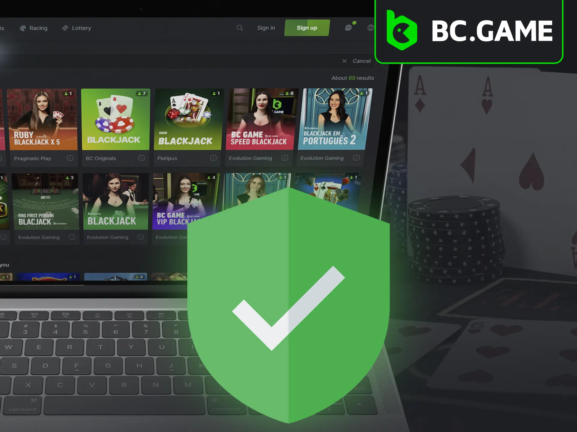 BC Game ensures safety with official license and secure encryption.