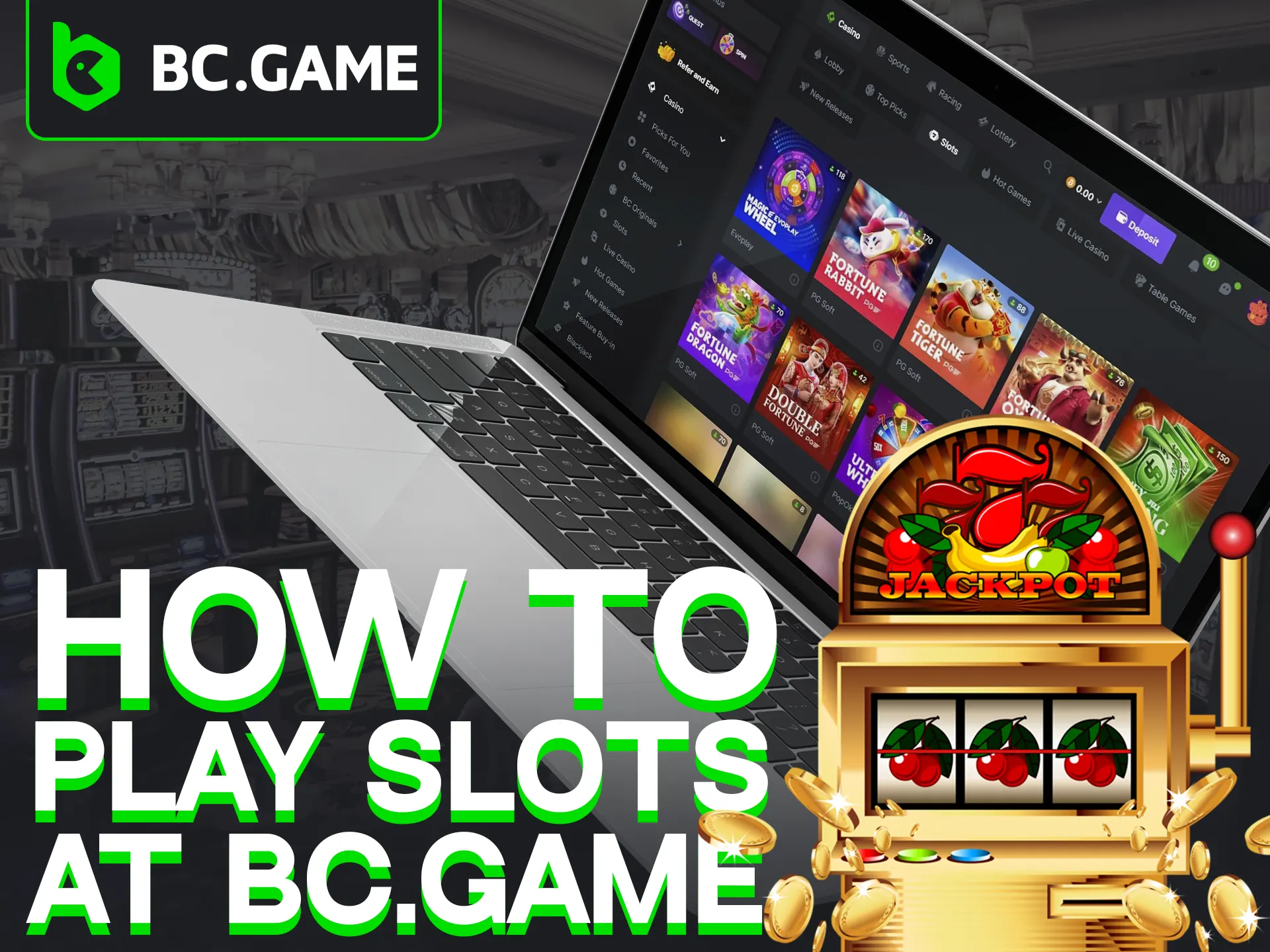 Start playing slots at BC Game with ease.