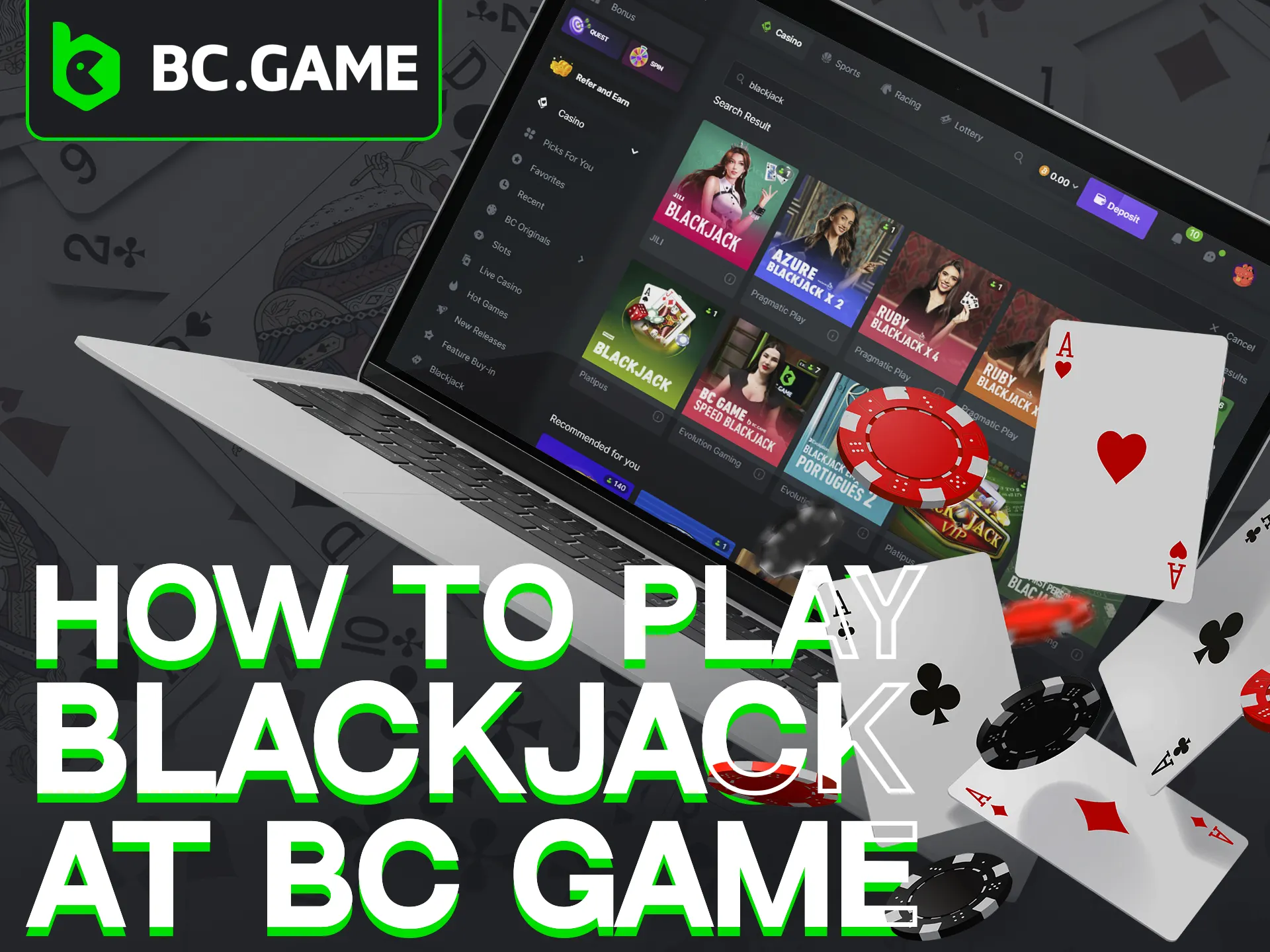 Join BC Game, register, deposit, and play Blackjack hassle-free.
