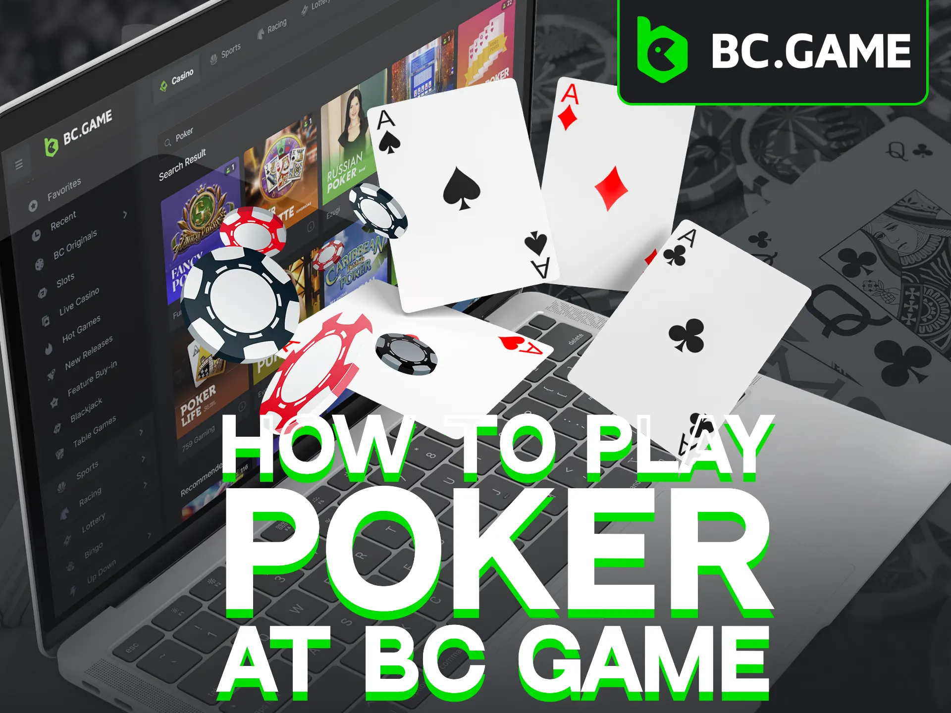 Start playing poker at BC Game in three easy steps.