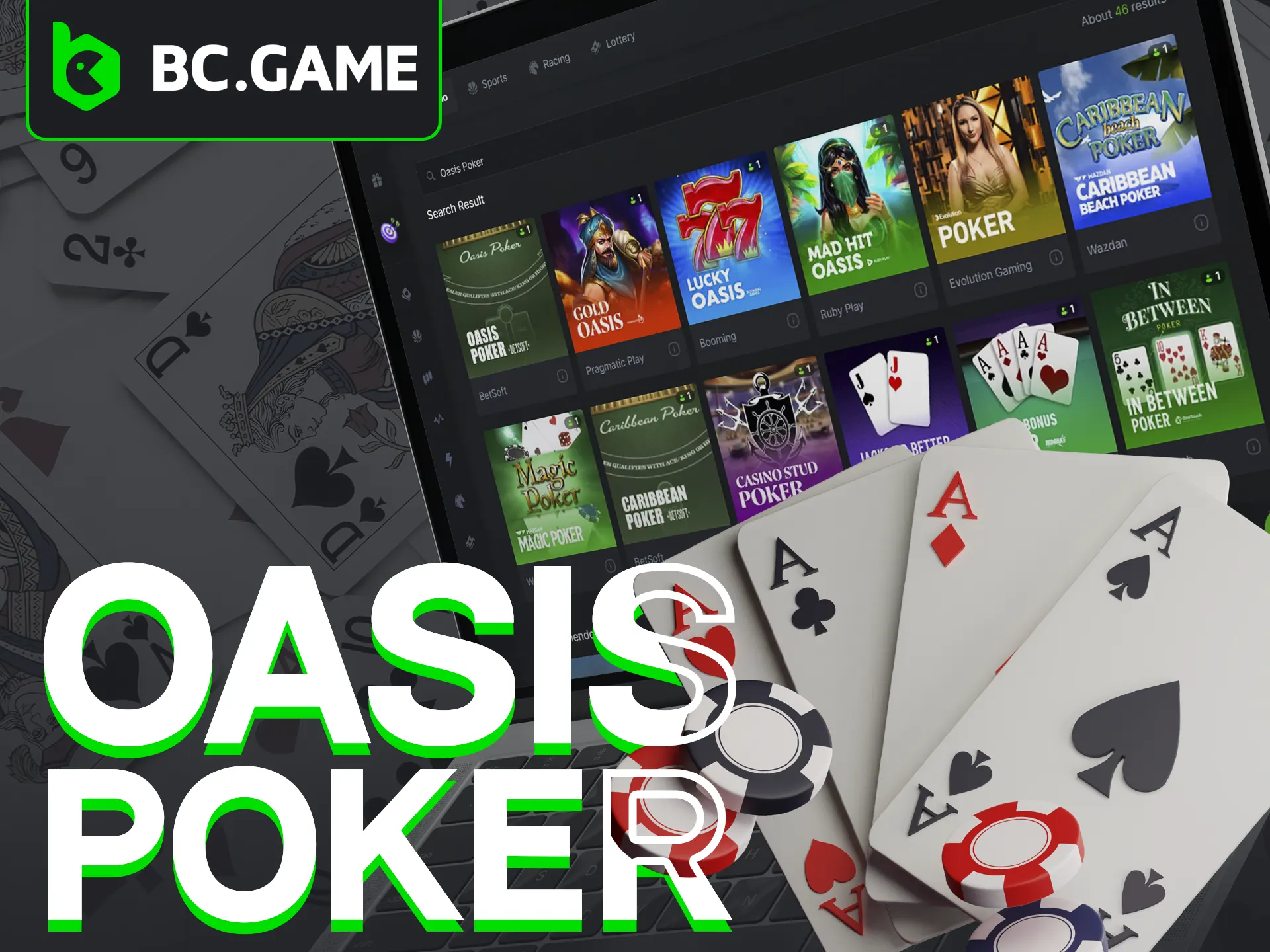 Play Oasis Poker for strategic and intense gaming at BC Game.