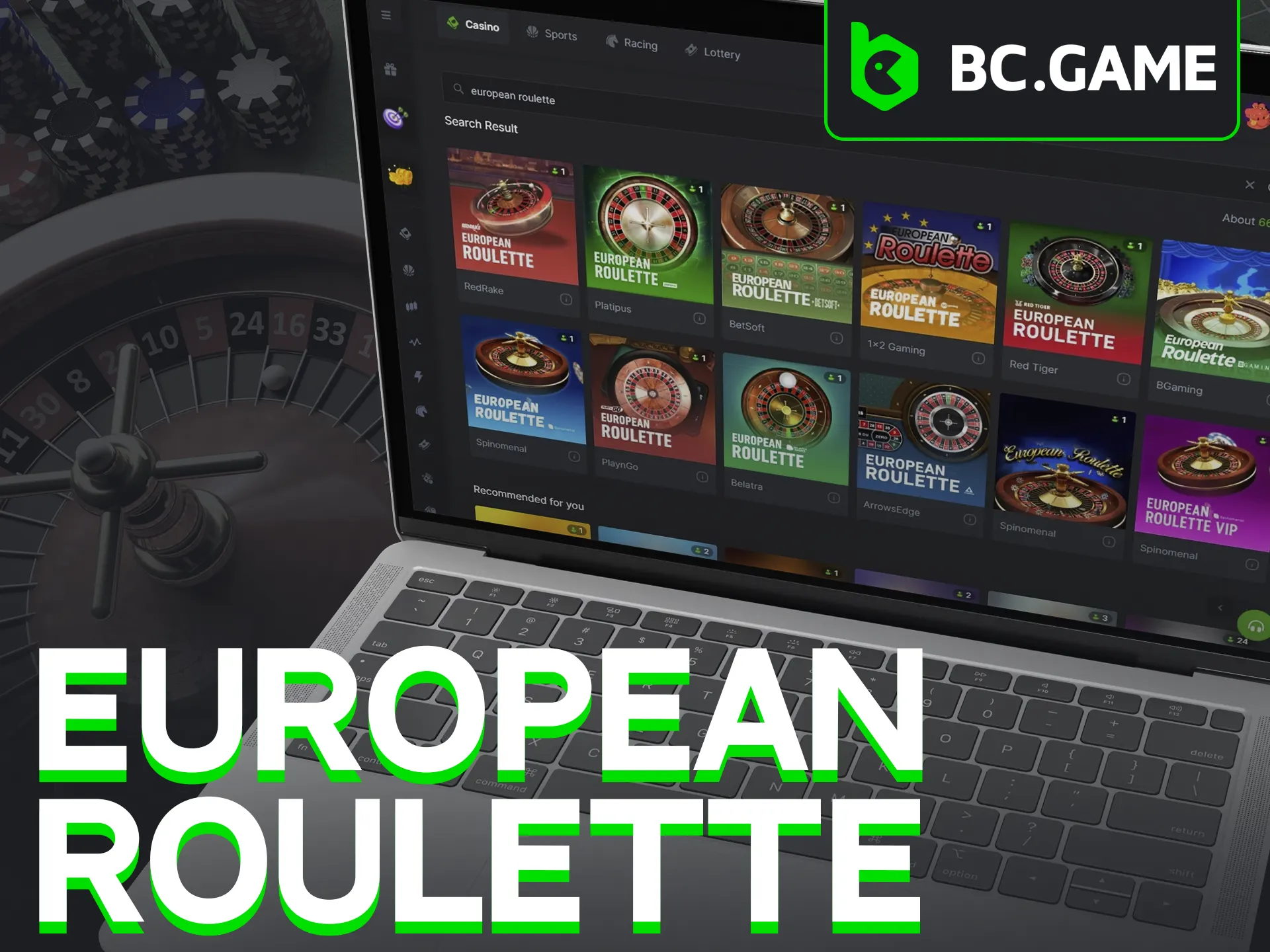 Play European Roulette for better winning odds.