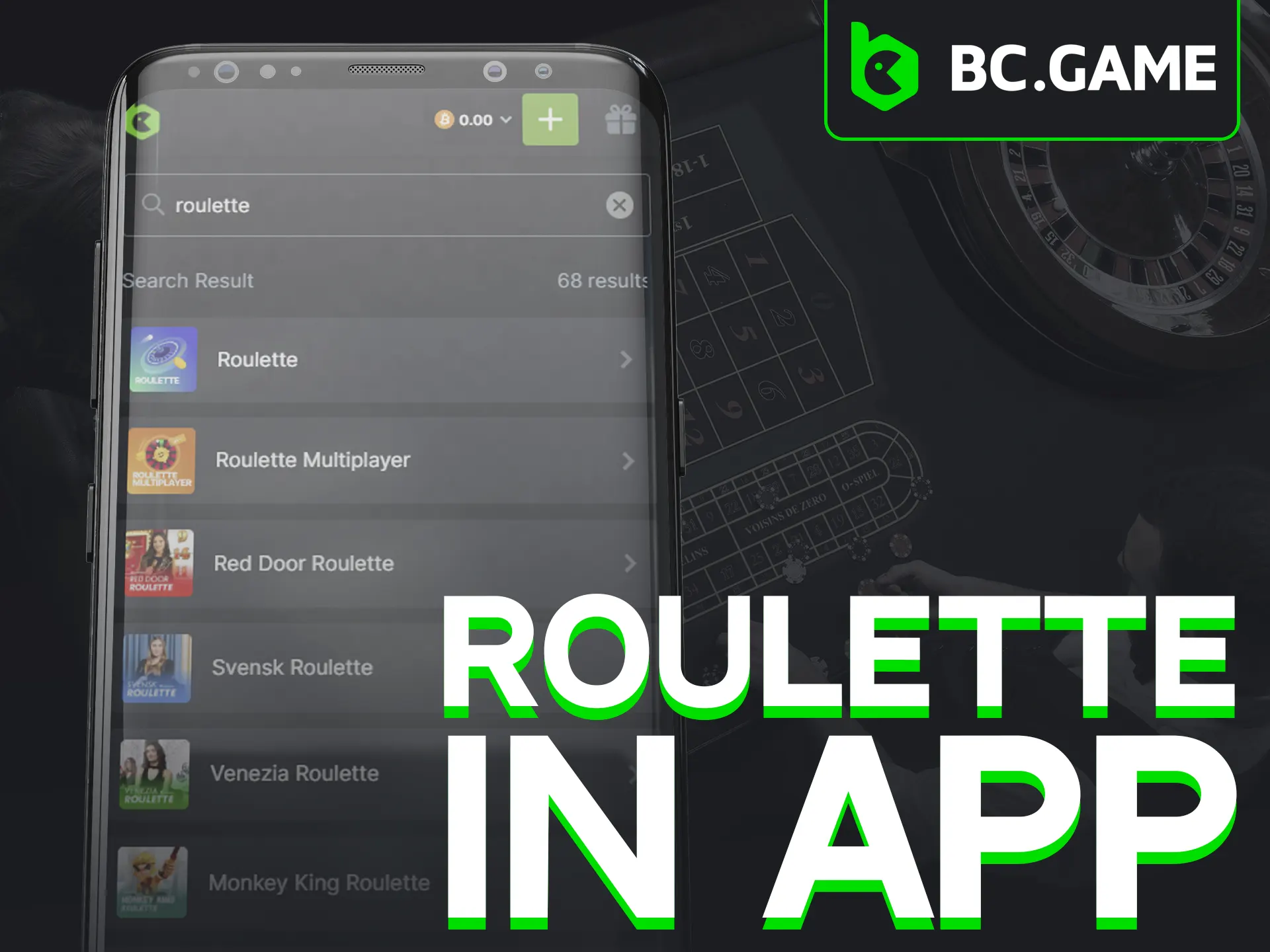 Play roulette conveniently on BC Game's mobile site.