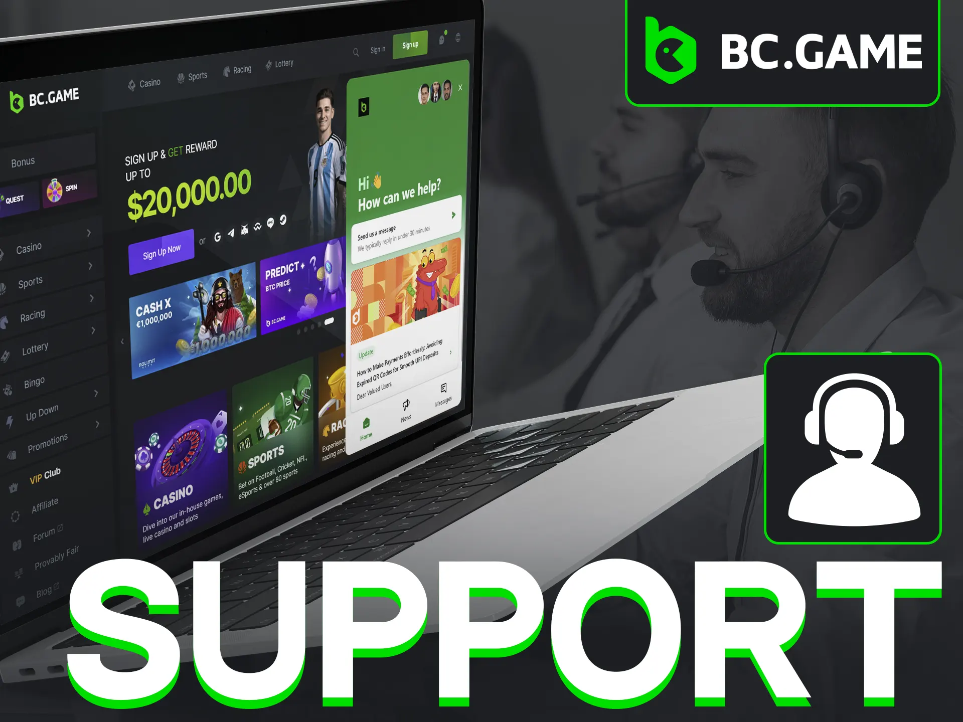 Solve any problem with support at BC Game.