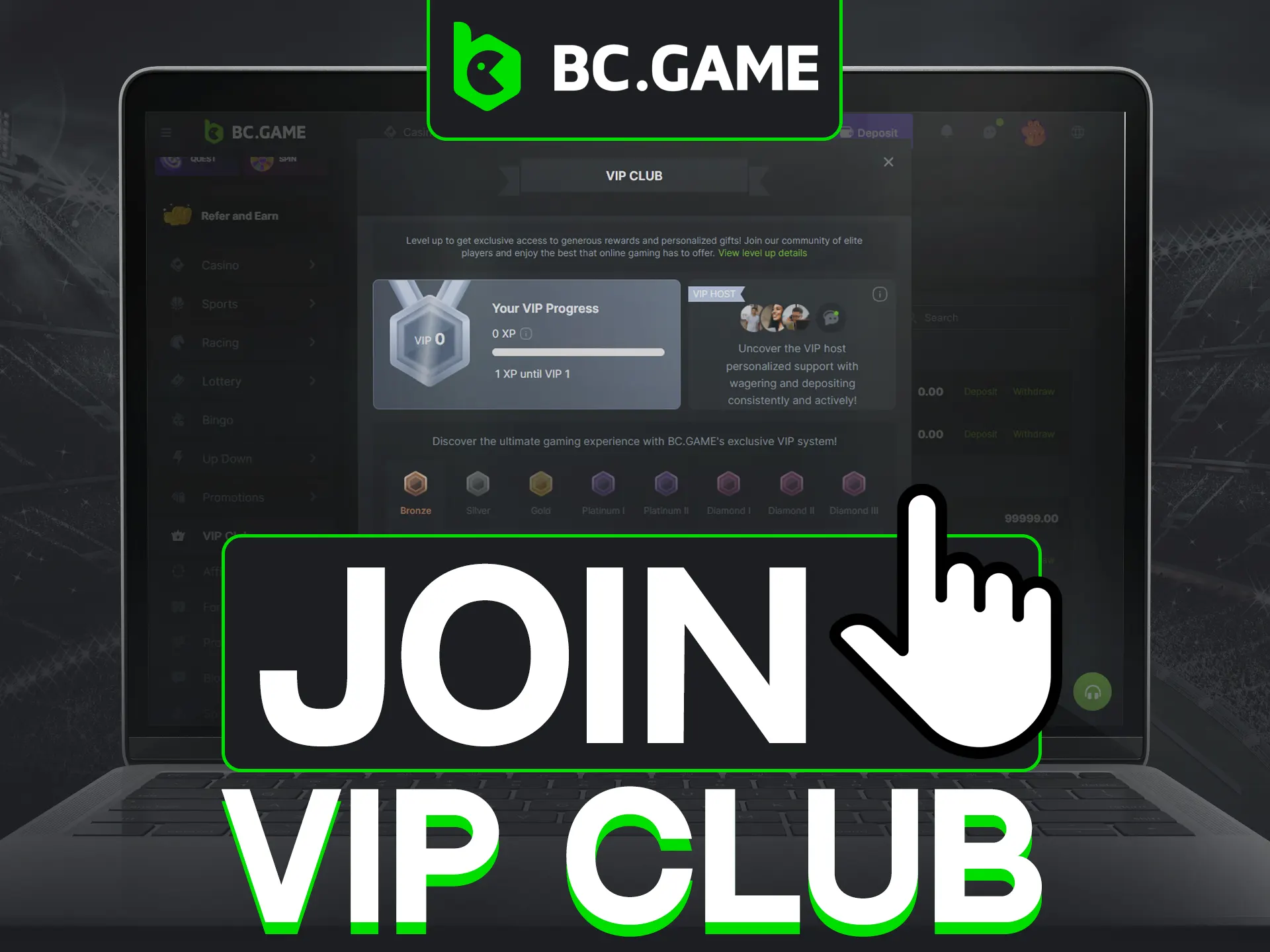 Learn how you can join VIP Club and gain it`s benefits at BC Game.