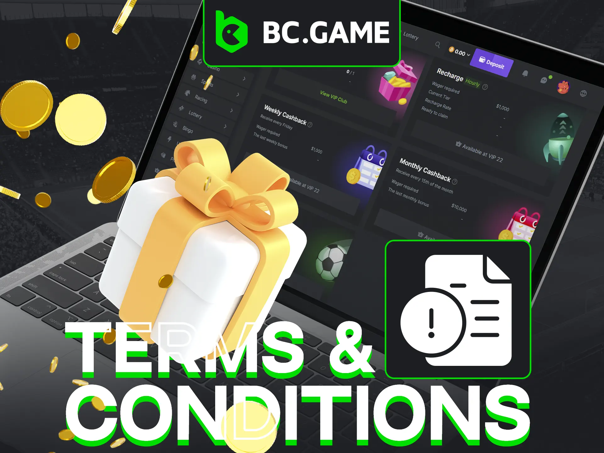 At BC Game to use bonuses you need to follow it`s terms and conditions.