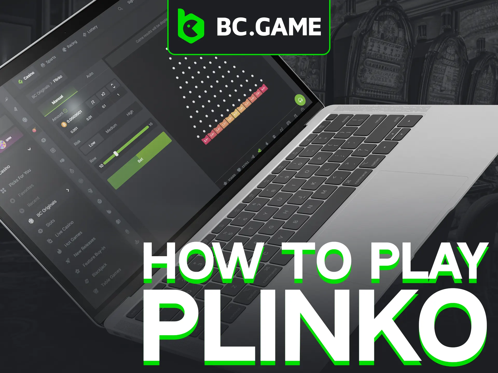 Play BC Game's Plinko with customizable options.