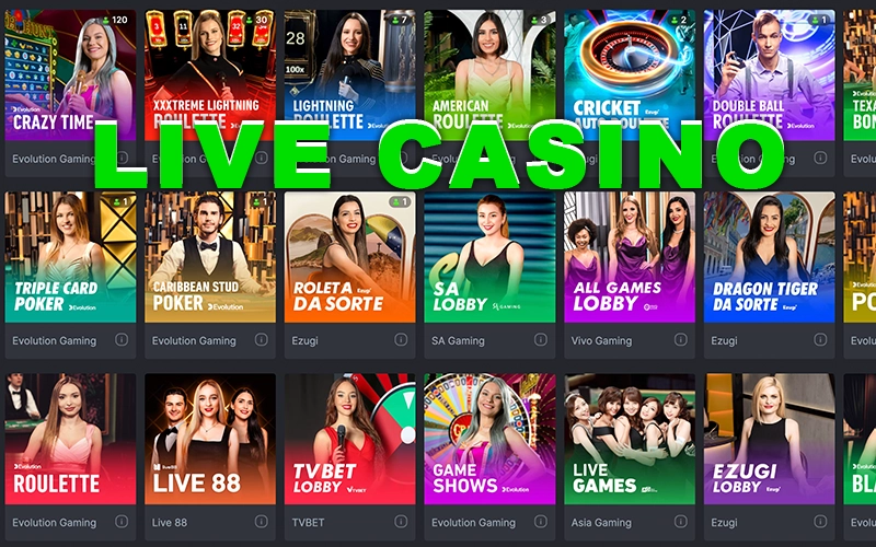 BC Game offers a large selection of live casino games.