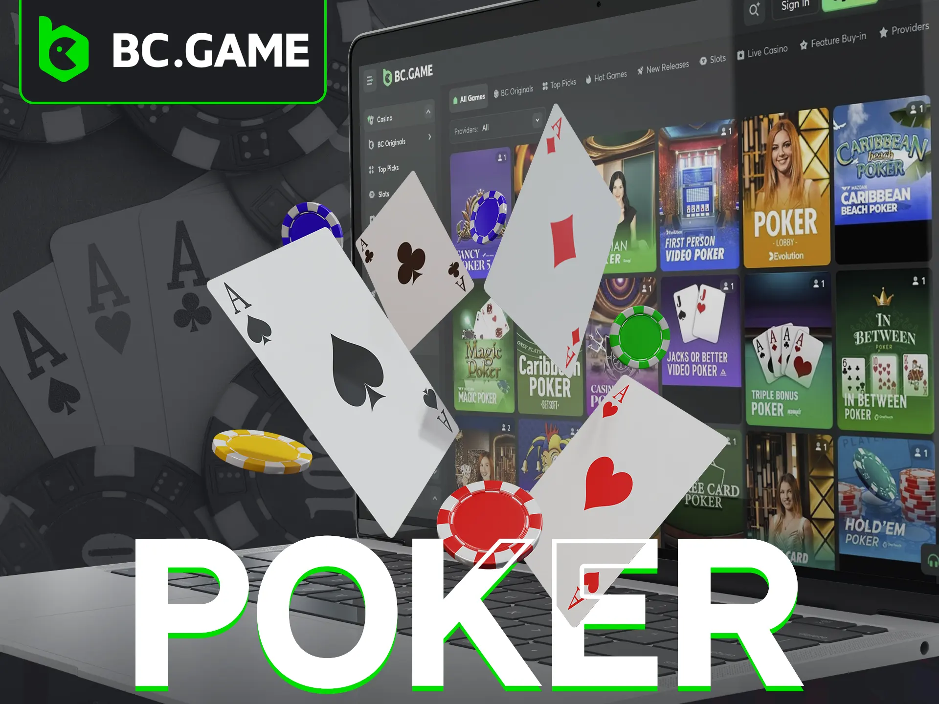 BC.Game offers poker where strategy and skill win.