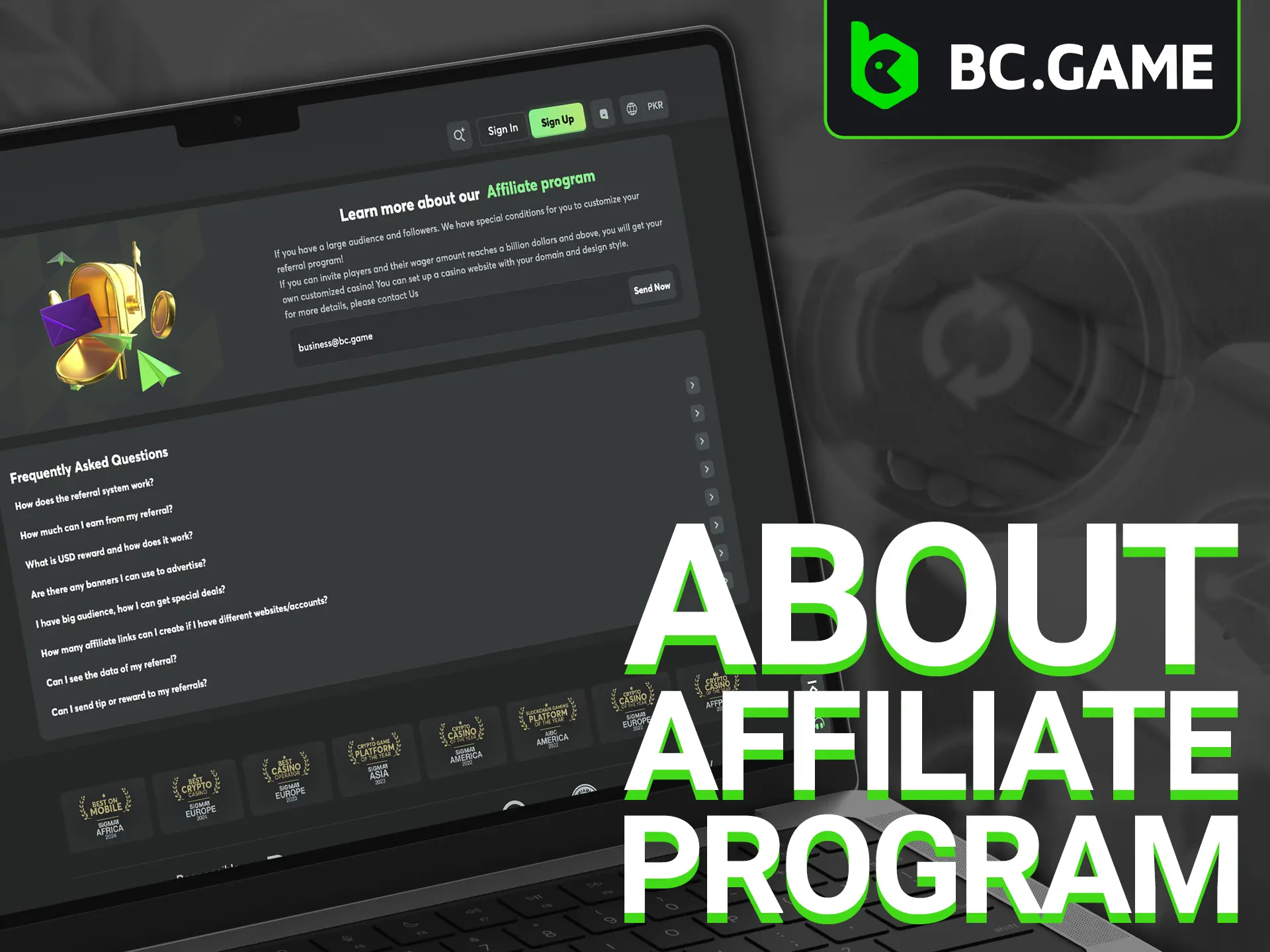 Learn about the main features of the affiliate programme from BC Game Casino.