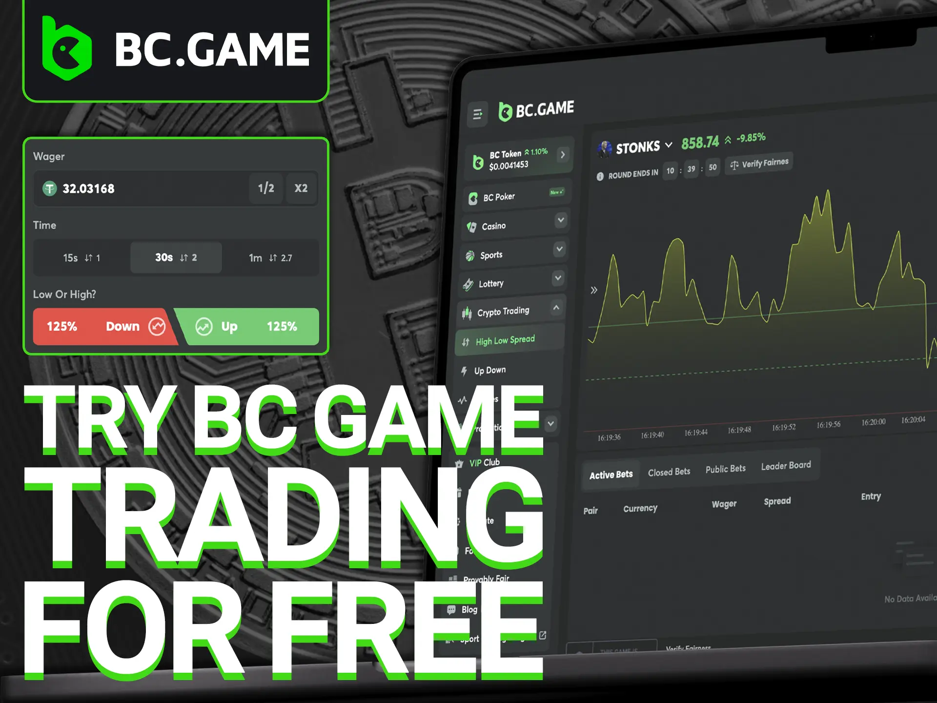 Learn how to practice and gain experience using the demo mode in crypto trading from BC Game.