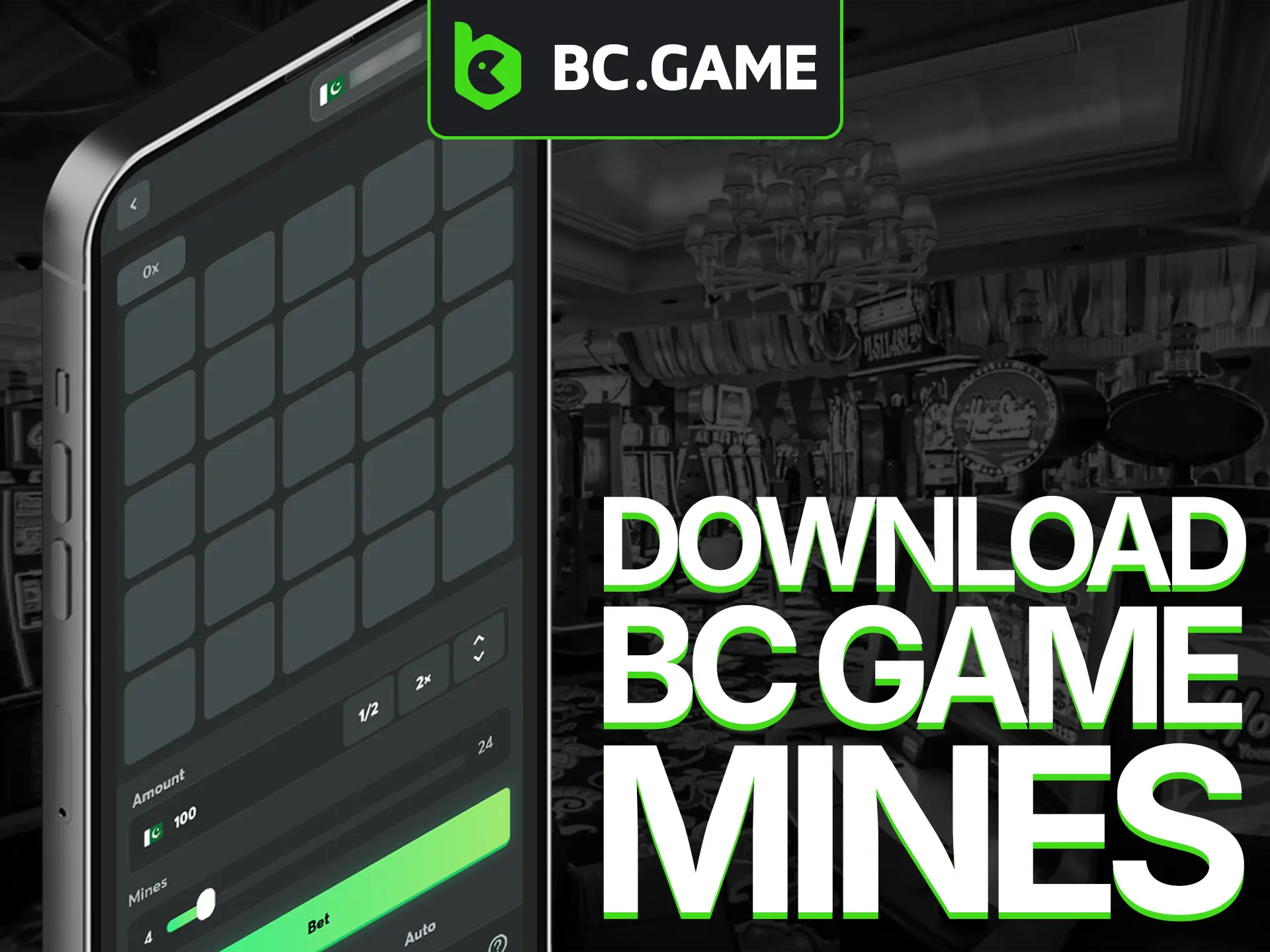 Play Mines through the BC Game app for Android and iOS.