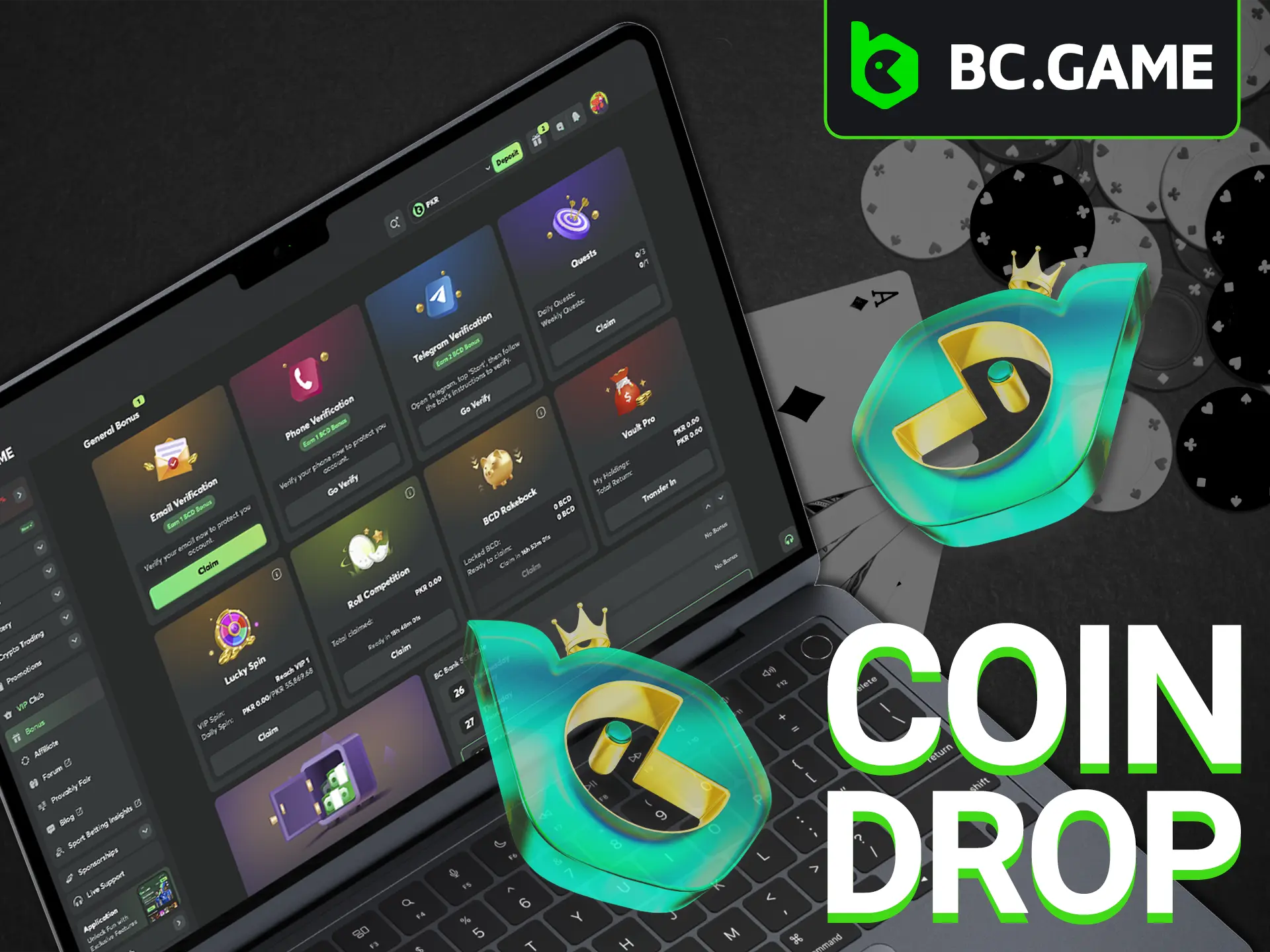 Stay tuned to BC Game Casino to make sure you don't miss out on the unique Coin Drop event.