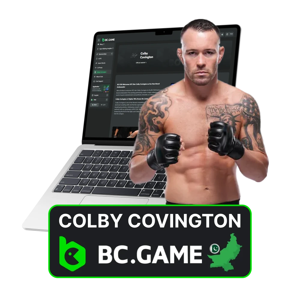 Colby Covington is one of BC Game's ambassadors.