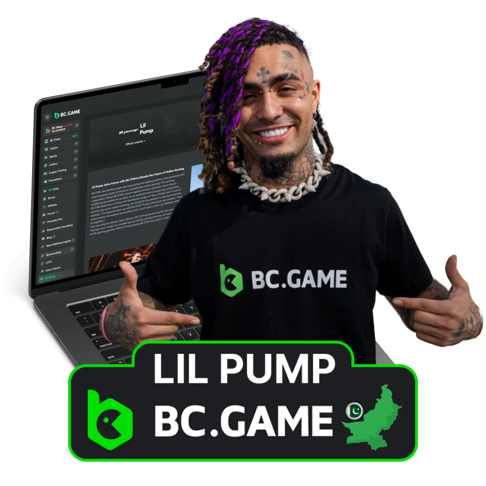 Lil Pump has partnered with the BC Game platform.