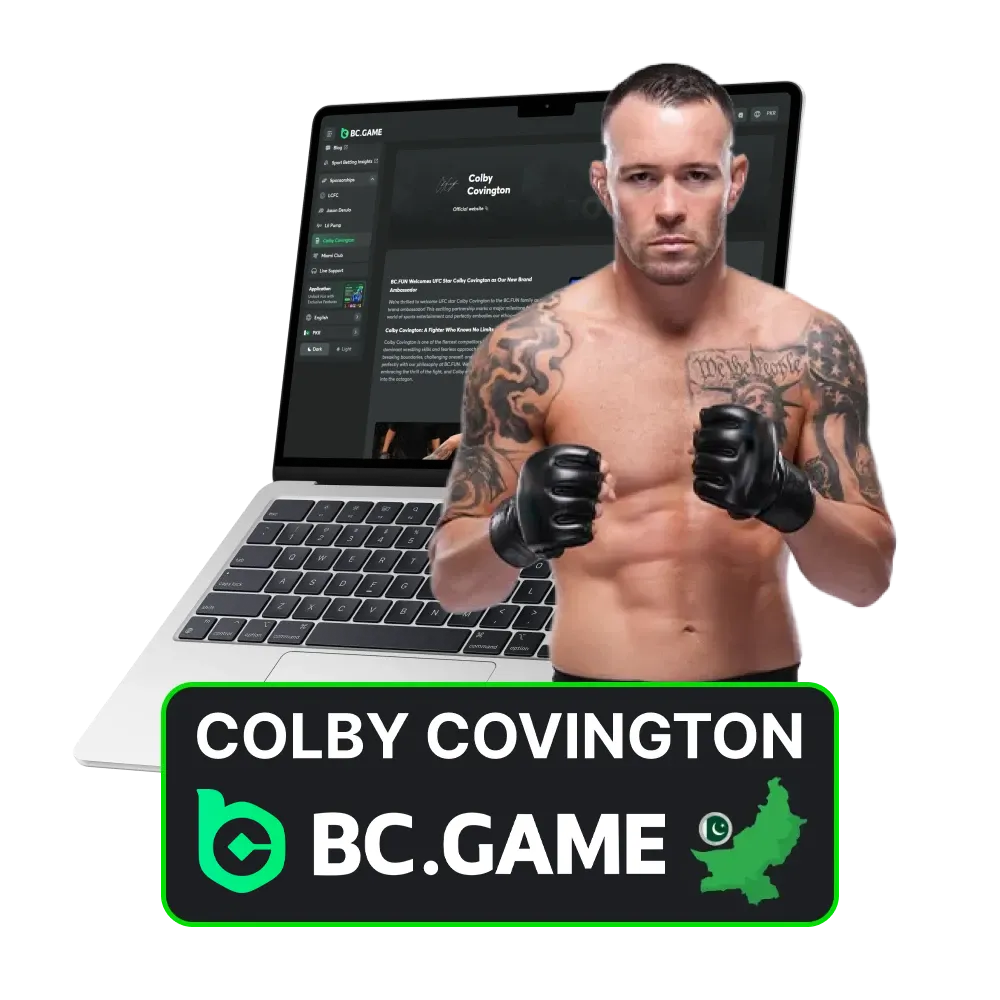 Colby Covington is one of BC Game's ambassadors.