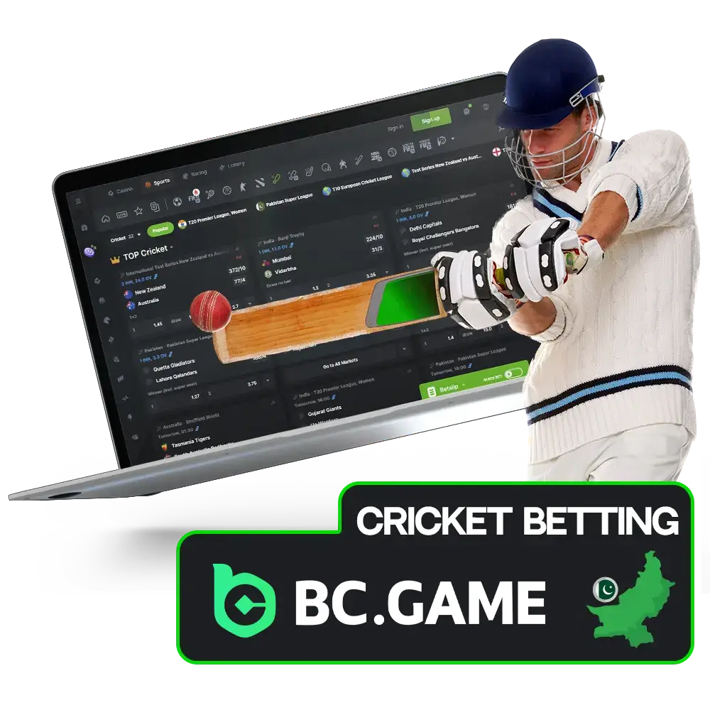 Bet on Cricket with BC Game in Pakistan.