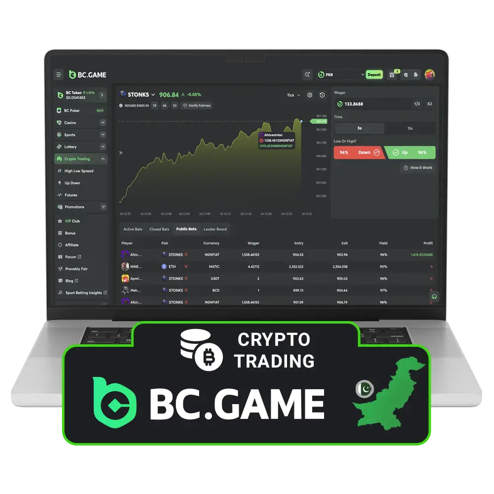 Try the unique crypto trading from BC Game casino.