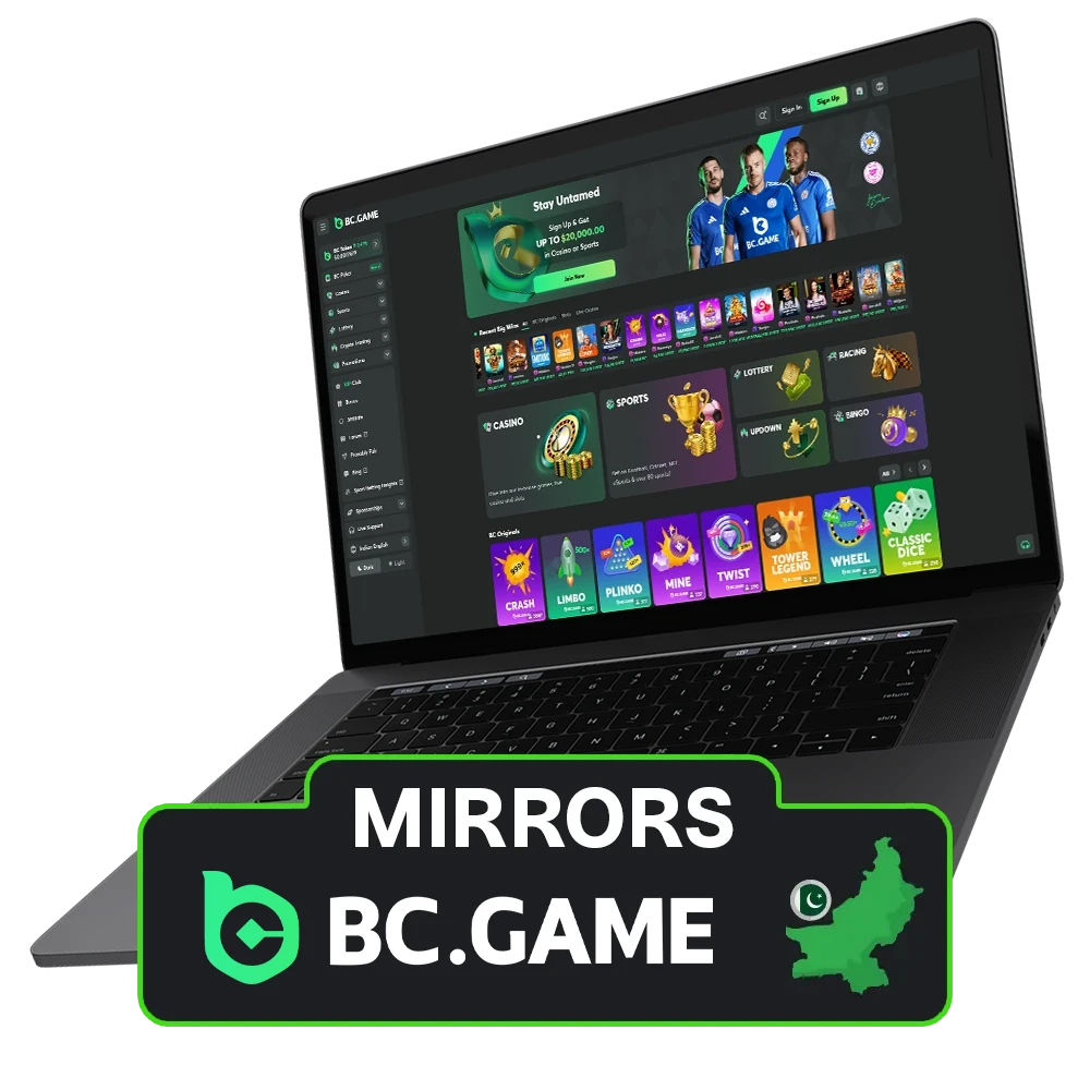Even if the main site is blocked, you can use BC Game's mirrors.