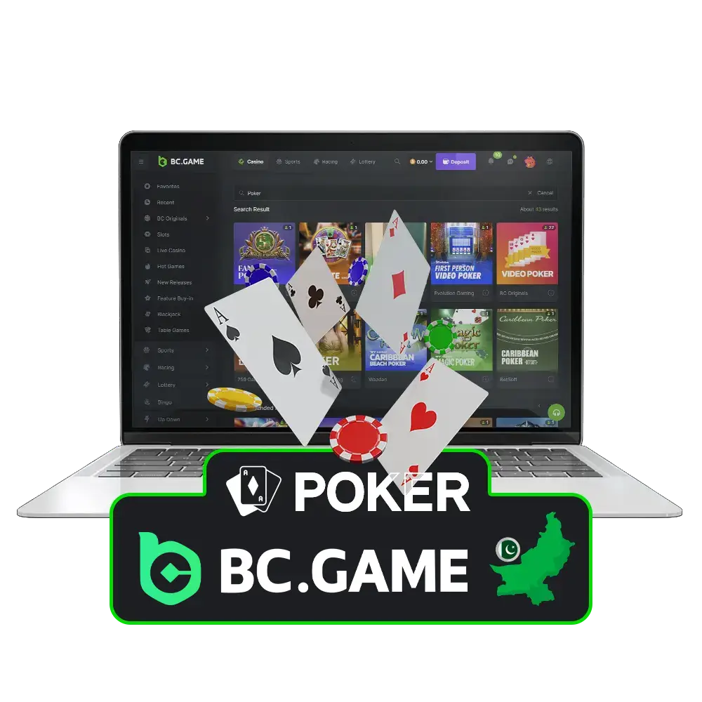 Enjoy poker games at BC Game Pakistan.