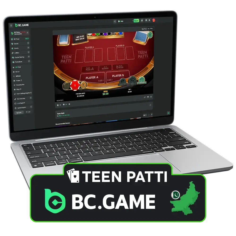 Teen Patti is an exciting card game offered at BC Game.