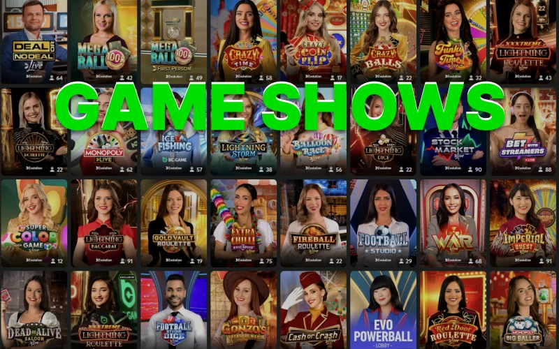 Engaging game shows accessible for play on BC Game.