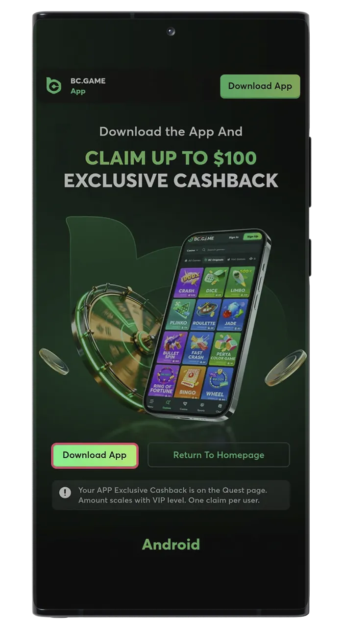 Start downloading the BC Game mobile app.